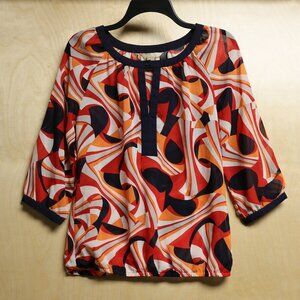 Banana Republic Geometric Print Blouse Women's Sz XS